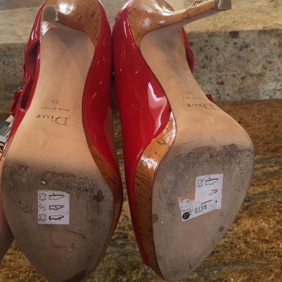 Dior Red Patent Leather High Heels - Picture 3 of 8